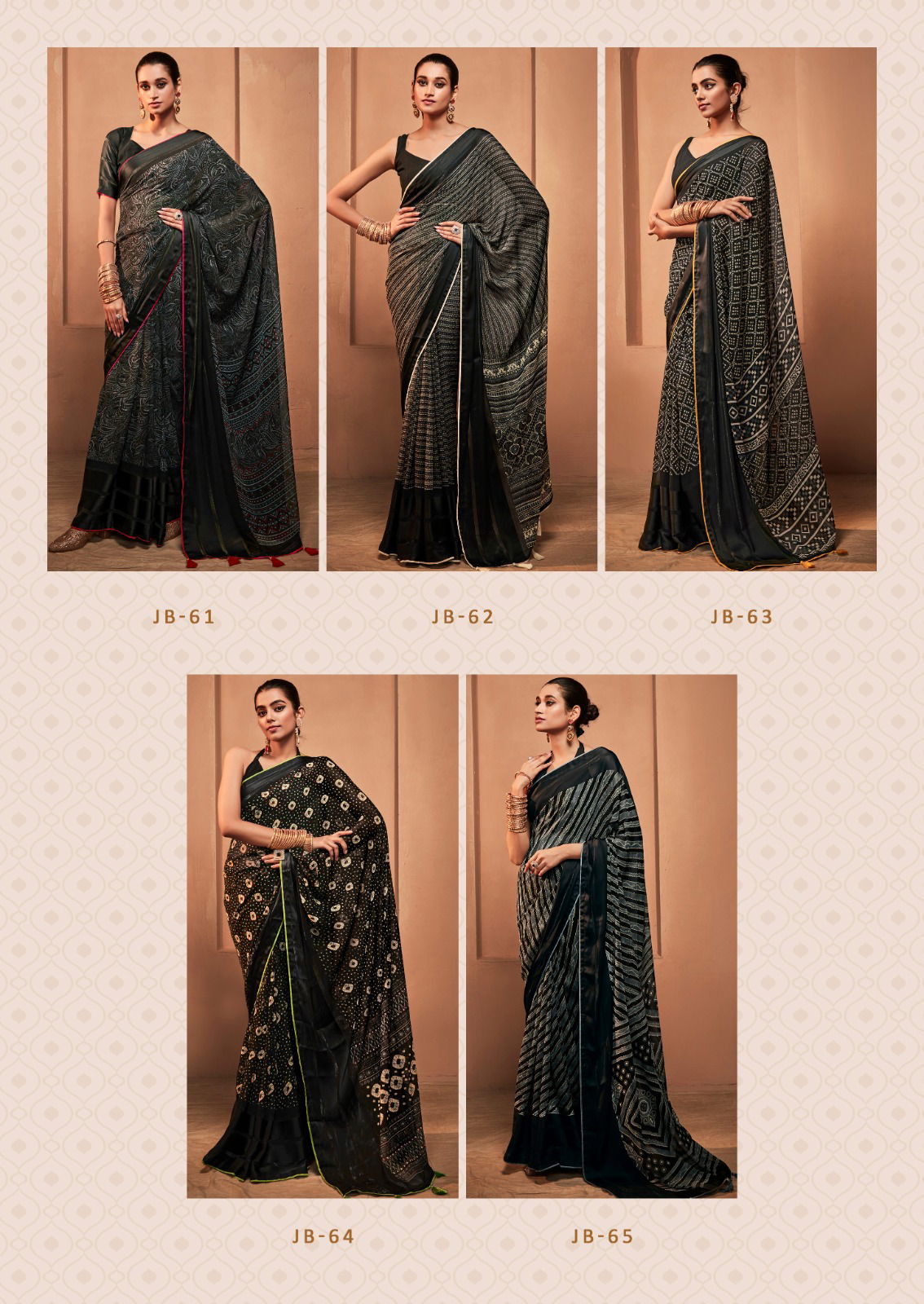 Stavan Jeevika Black 7 Designer Wholesale Georgette Saree Catalog